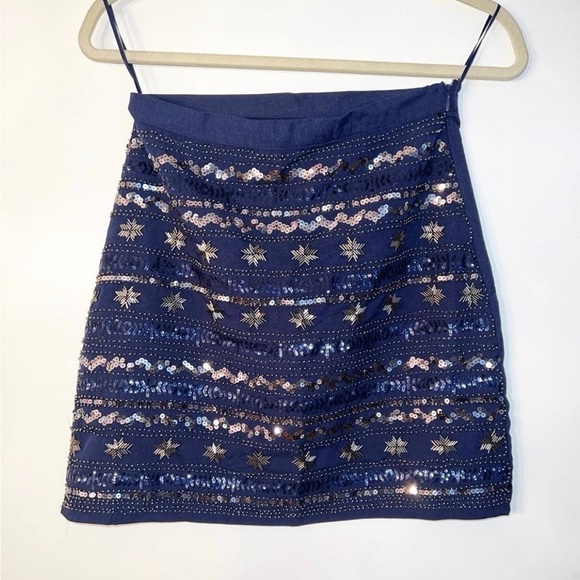 Francesca's Collections Dresses & Skirts - Navy Blue Sequin Skirt